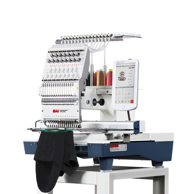 BAI Multifunctional Single Color Flat Head 15 Color Easy To Use Hat/Shoe/T-shirt/Embroidery Machine For T-shirts Hats Price