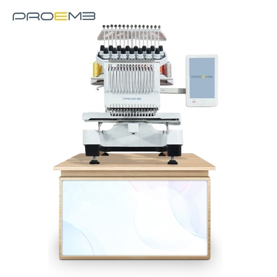 Hat/T-shirt/flat/3D/sequin/cording/beading PROEMB embroidery computerized single head embroidery machine embroidery